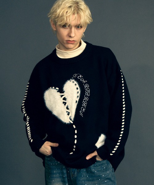 「Shoowtime」 長袖ニット X-LARGE オフホワイト メンズ_画像2