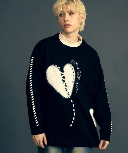 「Shoowtime」 長袖ニット X-LARGE オフホワイト メンズ_画像3