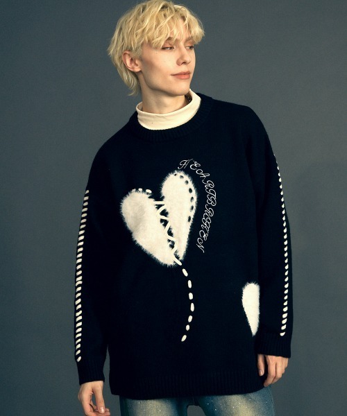 「Shoowtime」 長袖ニット X-LARGE オフホワイト メンズ_画像5