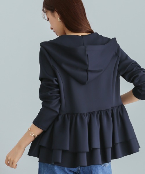 「Emilyan」 ジップアップパーカー S ブラック レディース_画像9