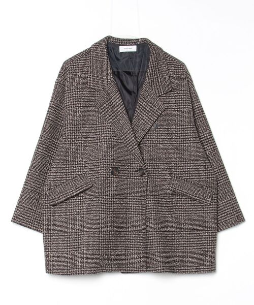 MONO-MART（モノマート） チェック柄テーラードジャケット FREE