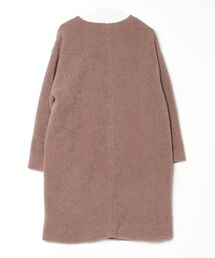 「LEPSIM」 ノーカラーコート M ブラウン レディースの画像2