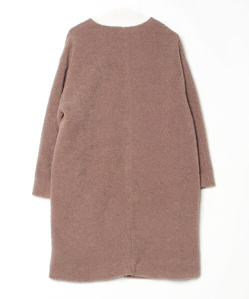 「LEPSIM」 ノーカラーコート M ブラウン レディースの画像2