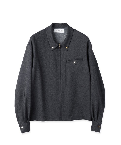 トップス CULLNI CULLNI（クルニ） シャツ Faux Denim Button-Tab Pocket Zip Up Shirt
