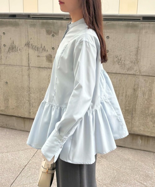 「VIS」 長袖ブラウス FREE サックスブルー レディース_画像8