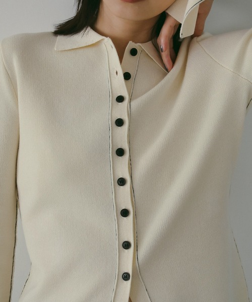 anuke（アンヌーク） ブラウス シャツ Linking Knit Shirts レディース