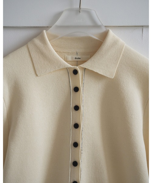 anuke（アンヌーク） ブラウス シャツ Linking Knit Shirts レディース