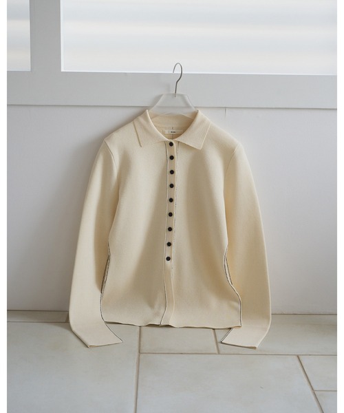 anuke（アンヌーク） ブラウス シャツ Linking Knit Shirts レディース