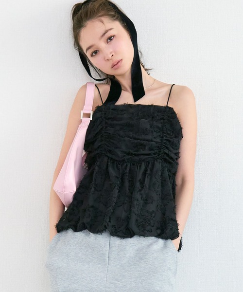 Tiny EDEN キャミソール 「セットアップ対応」シャギーフリンジ