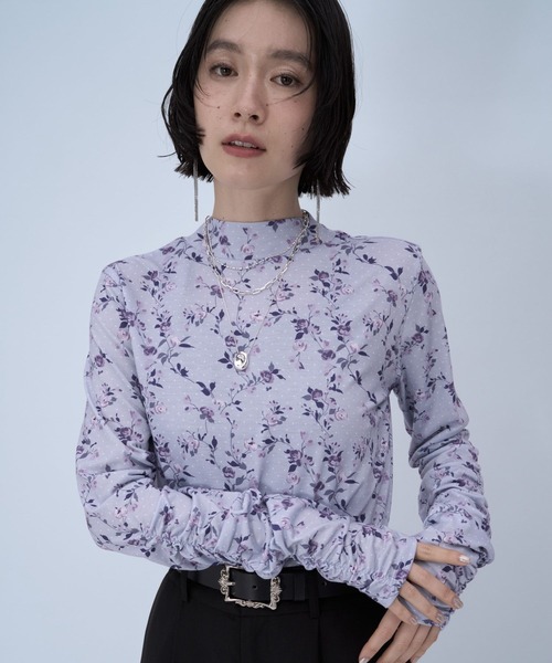 HARE（ハレ） tシャツ フラワードットガラカットソー(HARE) レディース