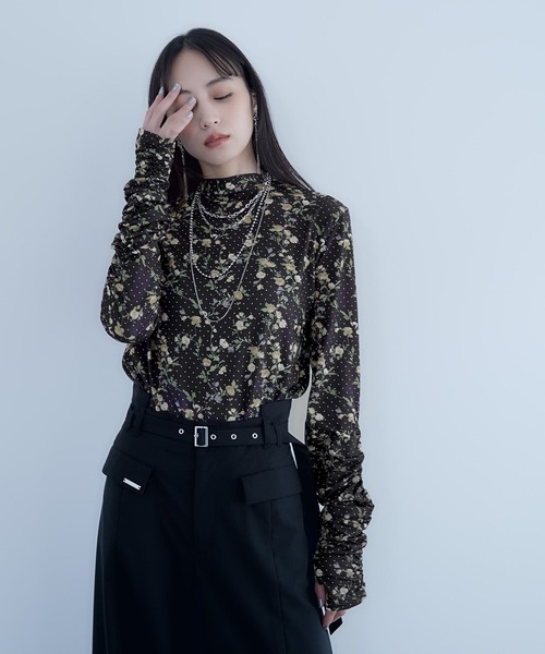 HARE（ハレ） tシャツ フラワードットガラカットソー(HARE) レディース 