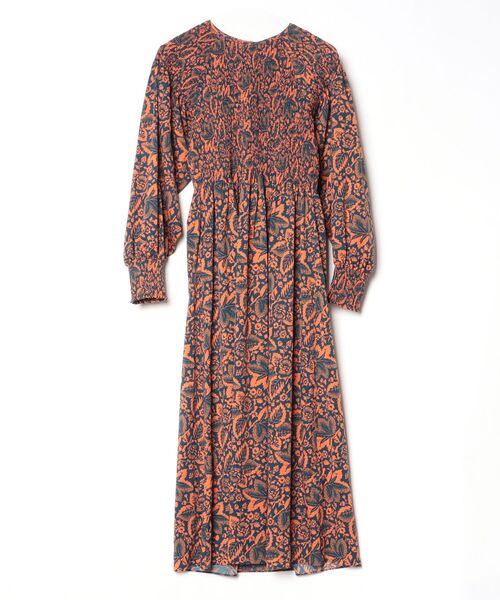 「SOULEIADO」 長袖ワンピース 36 オレンジ レディース_画像2