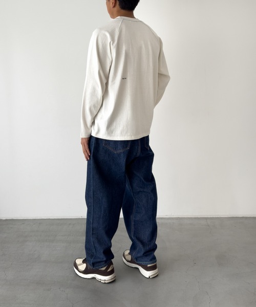 canal jean ラグランBIG ロングTシャツ　ネイビー　美品 CANAL JEAN - canal jean ラグランBIG ロングTシャツ ネイビー 美品の