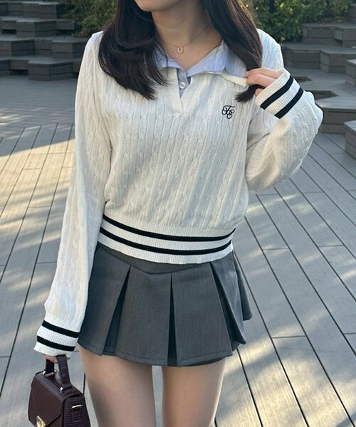 continuer de NICE CLAUP ニット セーター 「一枚で旬な着こなしに