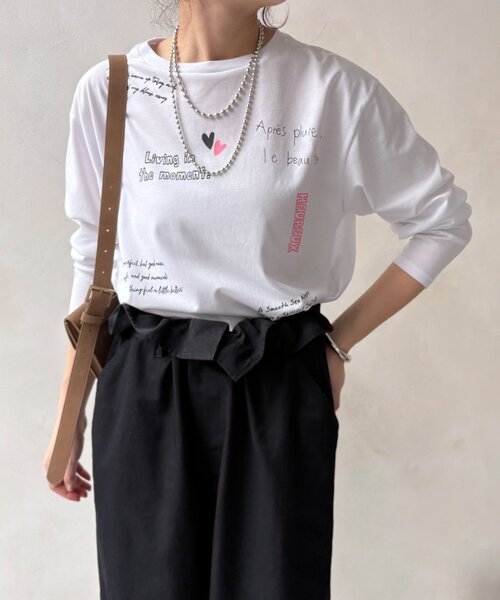 DouDou（ドゥドゥ） tシャツ 「WEB限定」レタリングプリントロンTEE