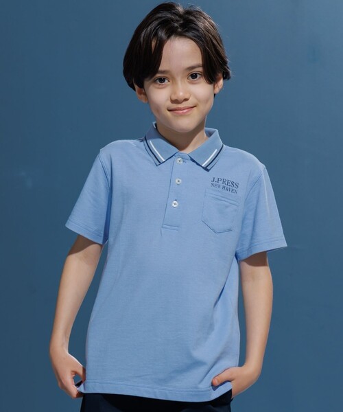 J.PRESS（J.プレス） ポロシャツ 「140-170cm」ダブルライン カラー