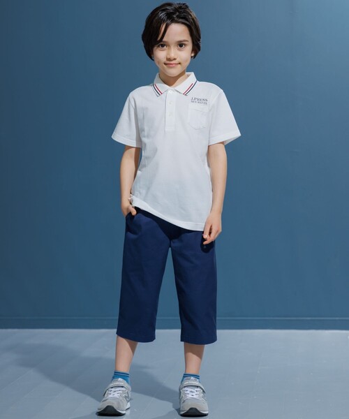 J.PRESS（J.プレス） ポロシャツ 「140-170cm」ダブルライン カラー