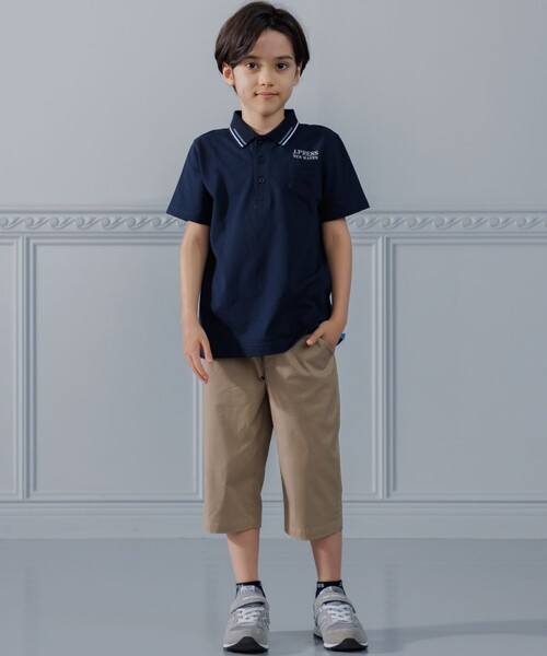J.PRESS（J.プレス） ポロシャツ 「140-170cm」ダブルライン カラー