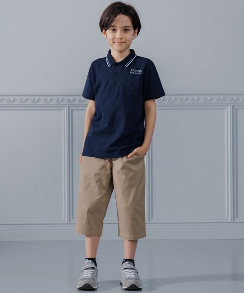 キッズ　ブランド服セット（ポロシャツ/Tシャツ/ショートパンツ） J.PRESS（J.プレス） ポロシャツ 「140-170cm」ダブルライン カラー