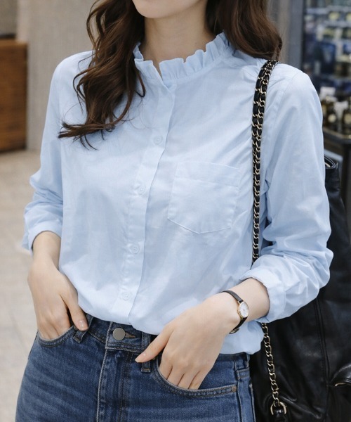 「SallyLunn」 長袖ブラウス MEDIUM ホワイト レディース_画像9