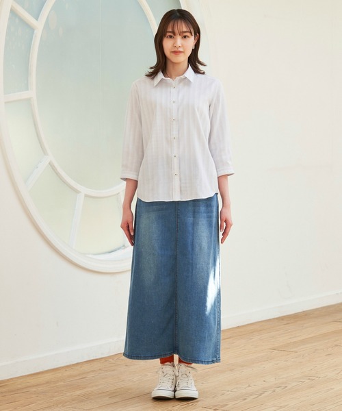 「Pitta Re:)」 長袖シャツ L ホワイト系その他 レディース_画像6