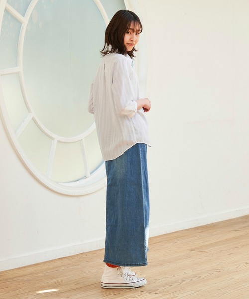 「Pitta Re:)」 長袖シャツ L ホワイト系その他 レディース_画像8