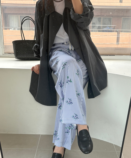 SLOBE IENA（スローブイエナ） パンツ Margaux Dereume × SLOBE サテン