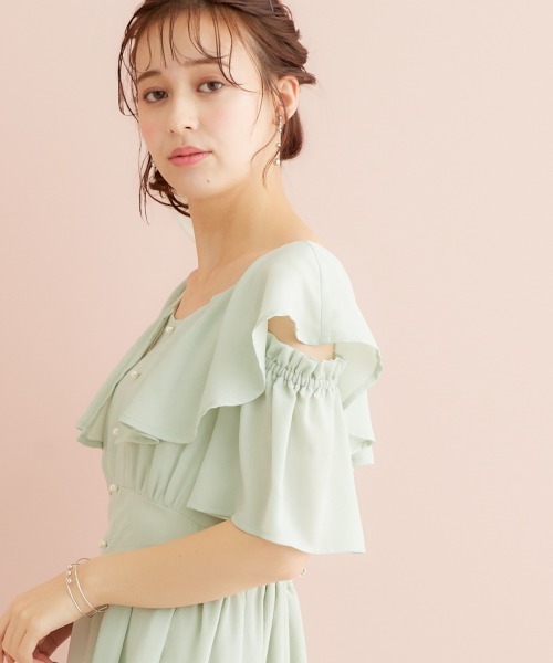 「marun」 「SMILELAND」半袖ワンピース 5L ミント レディース_画像4