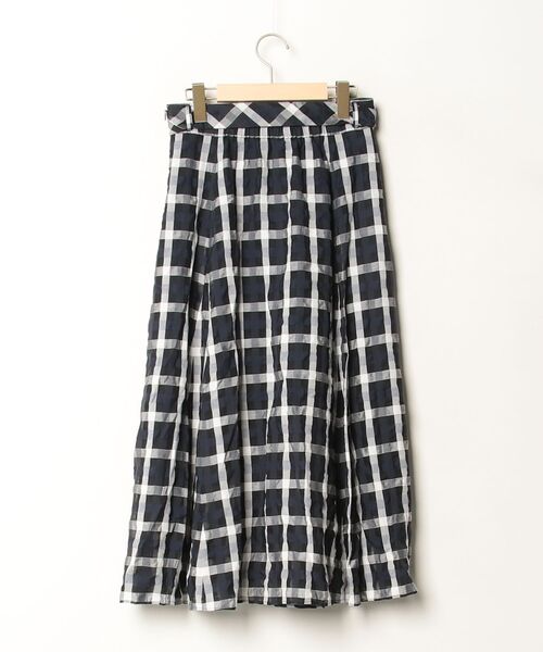 「BLUE LABEL CRESTBRIDGE」 フレアスカート 38 ネイビー レディース