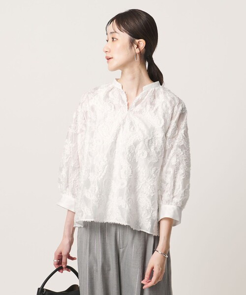 UNITED ARROWS カットジャガードチュニックブラウス UNITED ARROWS（ユナイテッドアローズ）の「カットジャカード
