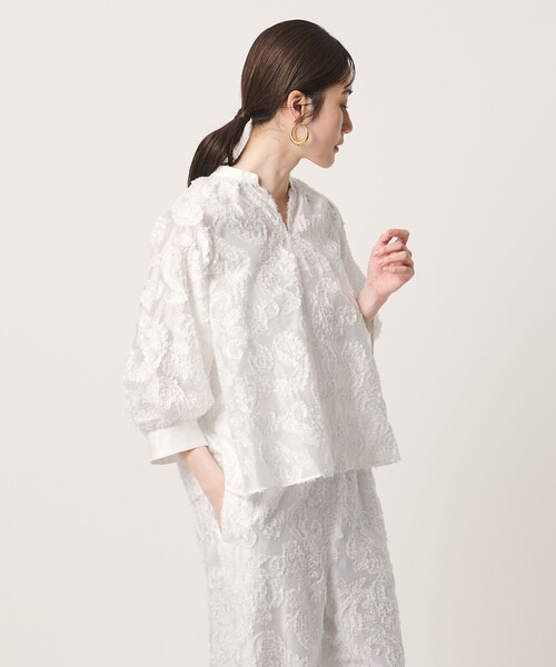 ラメカットジャガードブラウス UNITED ARROWS LTD. OUTLET｜ヘアリー ラメ カットジャガード ブラウス