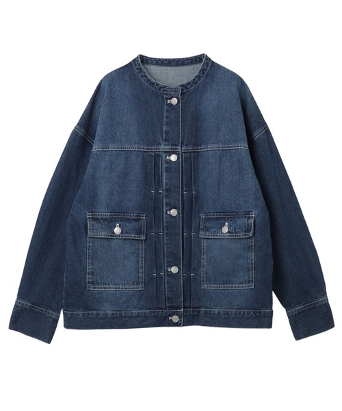 「andme」 「alma design」デニムジャケット L オフホワイト レディース_画像7