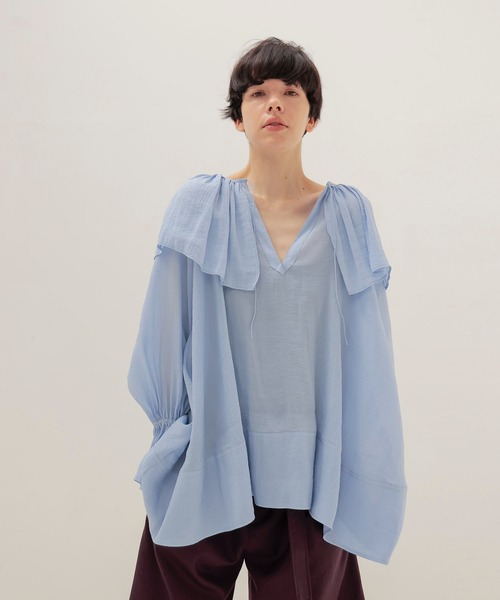 ブラウス シャツ silky sheer blouse(シルキーシアーブラウス) レディース