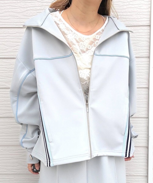 Q ジャージブルゾン MEDIUM ライトグレー レディース : ZOZOTOWN Yahoo