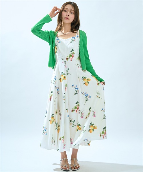 AND COUTURE（アンド クチュール フルーツ×フラワープリントワンピース AND COUTURE（アンドクチュール） ワンピース 「再入荷予約受付中