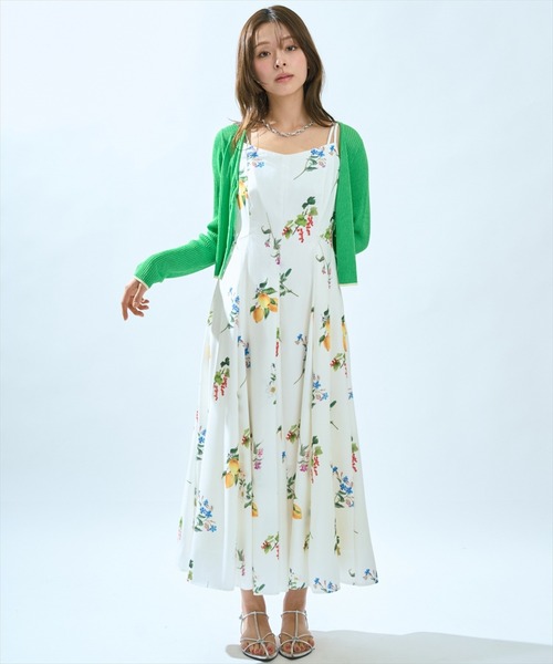 AND COUTURE（アンド クチュール フルーツ×フラワープリントワンピース AND COUTURE（アンドクチュール） ワンピース フルーツ×フラワー