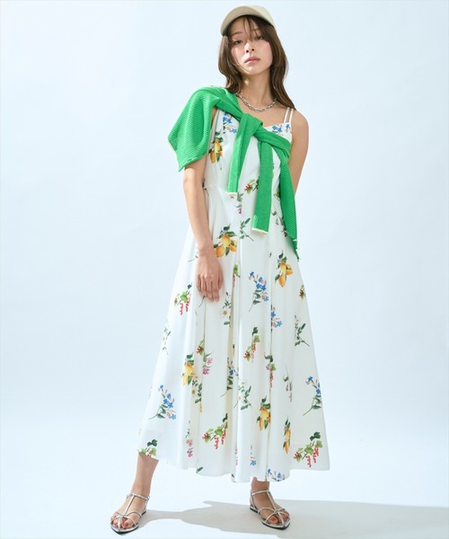 AND COUTURE（アンド クチュール フルーツ×フラワープリントワンピース AND COUTURE（アンドクチュール） ワンピース 「再入荷予約受付中