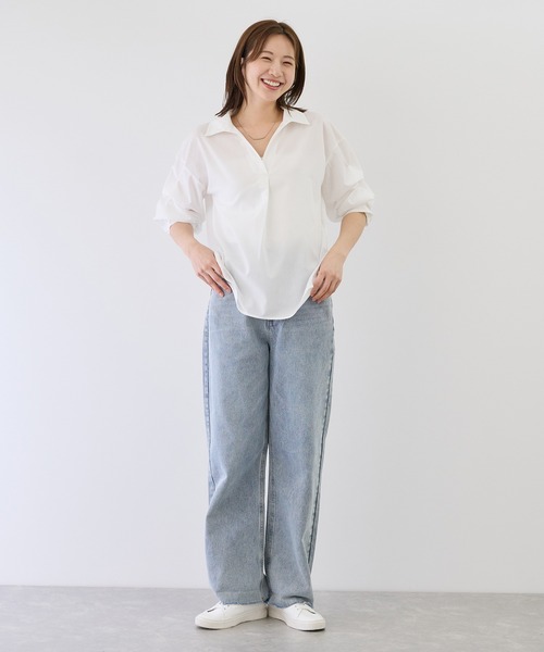 JAYRO（ジャイロ） ブラウス シャツ 袖タックスキッパーブラウス