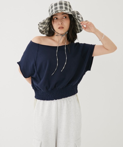 即日発送　新品タグ付 andmary brim hat ブリムハット MIRROR STOKE 帽子 ハット レディース 「ZOZO限定／追加」BRIM HAT