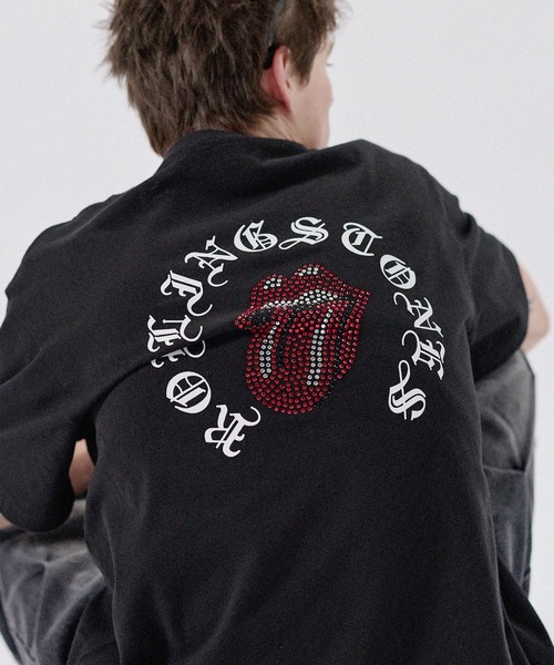 tシャツ MSG別注 THE ROLLING STONES ホースシューロゴラインストーン