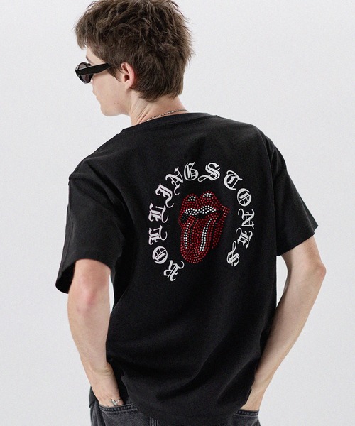 tシャツ MSG別注 THE ROLLING STONES ホースシューロゴラインストーン