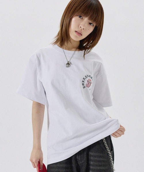 tシャツ MSG別注 THE ROLLING STONES ホースシューロゴラインストーン