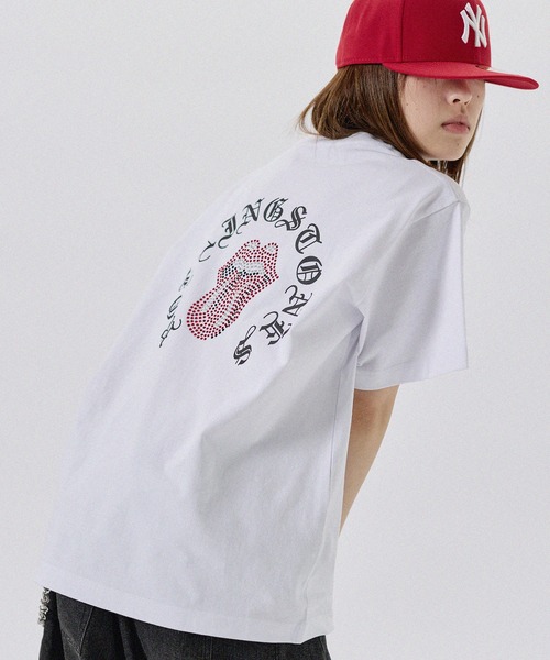 tシャツ MSG別注 THE ROLLING STONES ホースシューロゴラインストーン