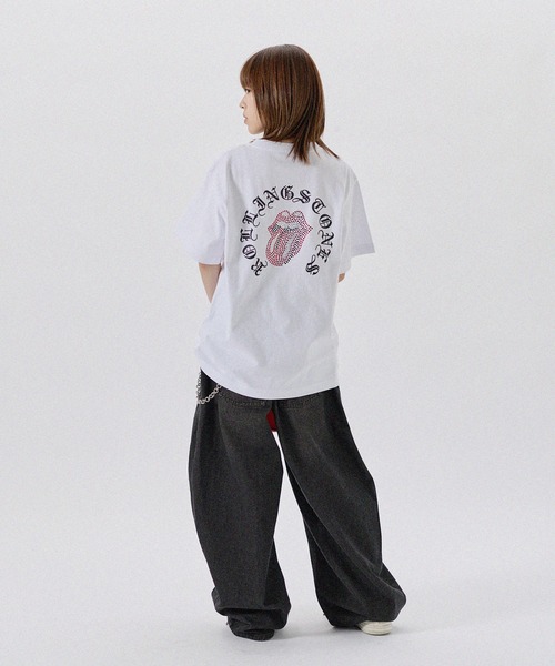 tシャツ MSG別注 THE ROLLING STONES ホースシューロゴラインストーン