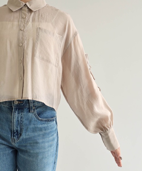 「Freesia by andme」 長袖シャツ M ライトピンク レディース_画像3