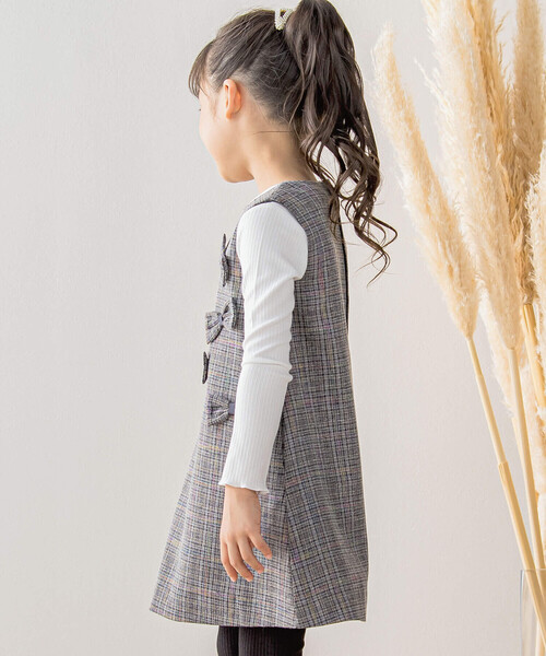 「BeBe Petits Pois Vert」 「KIDS」ノースリーブワンピース 140cm ブラック系その他 キッズ_画像3