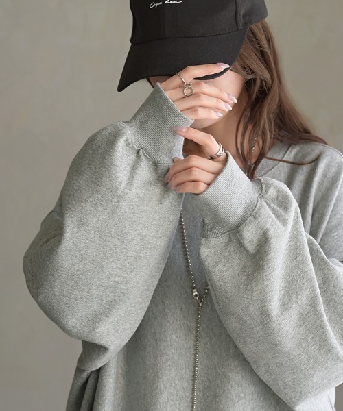 「HUG.U」 長袖ワンピース - ダークグレー レディース_画像3