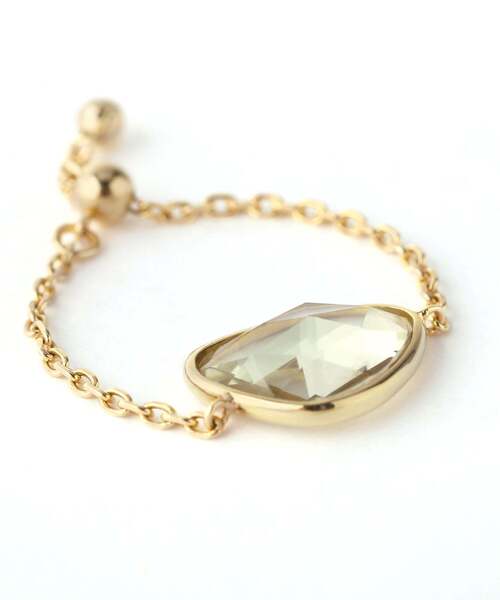 指輪 リング GEMSTONE・スライスカットリング「グリーンアメジスト」 レディースの画像