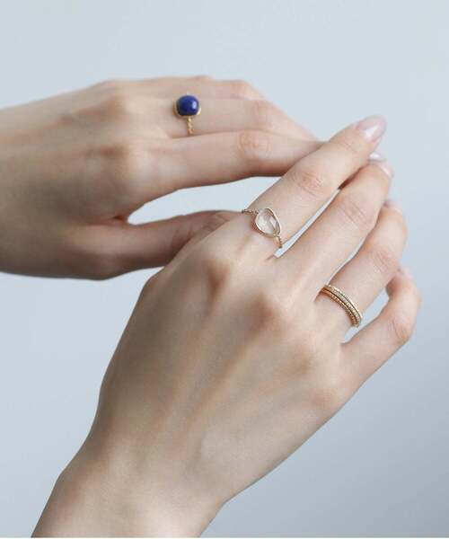 指輪 リング GEMSTONE・スライスカットリング「グリーンアメジスト」 レディースの画像
