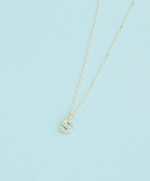 Jewel closet by L&Co. ネックレス K10 ダイヤモンド イニシャル